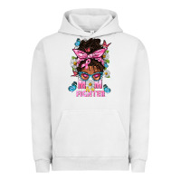 Pigment Lunar Rock Mom Is A Fighter And Afro Messy Bun Mom Urban Hoodie - BundleAndBundleShop