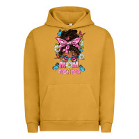 Pigment Peanut Butter Mom Is A Fighter And Afro Messy Bun Mom Urban Hoodie - BundleAndBundleShop