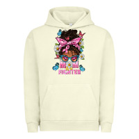 Pigment Pistachio Mom Is A Fighter And Afro Messy Bun Mom Urban Hoodie - BundleAndBundleShop