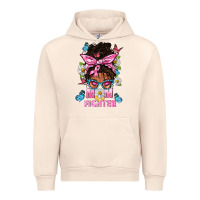 Sandshell Mom Is A Fighter And Afro Messy Bun Mom Urban Hoodie - BundleAndBundleShop