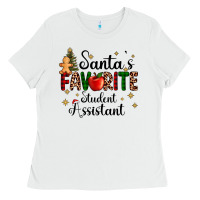 White santa's favorite student assistant Ladies Tee - AdoDesignShop