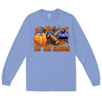 Colony Blue tis the season football Long Sleeve Tee - NancyCooperArtShop