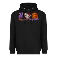 Black Peace love Basketball Heavyweight Hoodie - HowdyJamesFarm