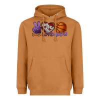 Meerkat Peace love Basketball Heavyweight Hoodie - HowdyJamesFarm
