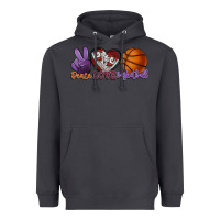 Smoke Peace love Basketball Heavyweight Hoodie - HowdyJamesFarm