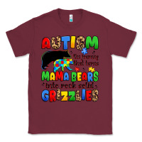 Burgundy autism the journey that turns mama bears Classic Tee - JahusDesignShop