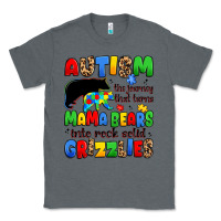 Charcoal Heather autism the journey that turns mama bears Classic Tee - JahusDesignShop