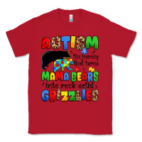 Red autism the journey that turns mama bears Classic Tee - JahusDesignShop