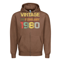 Chestnut Born in 1980 Vintage February Zipper Hoodie - Bettercallsaul