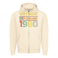 Sandshell Born in 1980 Vintage February Zipper Hoodie - Bettercallsaul