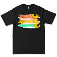 Black Colored Triple Sunflower Brush Strokes Premium Tee - Bettercallsaul