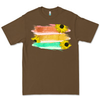 Cacao Colored Triple Sunflower Brush Strokes Premium Tee - Bettercallsaul