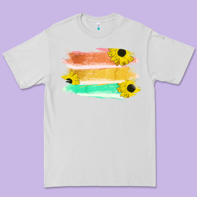 Colored Triple Sunflower Brush Strokes Premium Tee Designed By Bettercallsaul