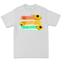 Dove Grey Colored Triple Sunflower Brush Strokes Premium Tee - Bettercallsaul