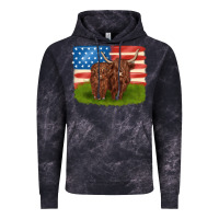 Cloud Black American cows Vintage Hoodie - MaliasSmallBusiness