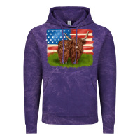 Cloud Purple American cows Vintage Hoodie - MaliasSmallBusiness