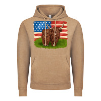 Vintage Coffee American cows Vintage Hoodie - MaliasSmallBusiness