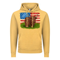 Vintage Mustard American cows Vintage Hoodie - MaliasSmallBusiness