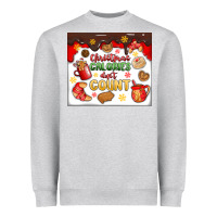 Heather Grey christmas calories don't count Heavyweight Sweatshirt - MaliasSmallBusiness