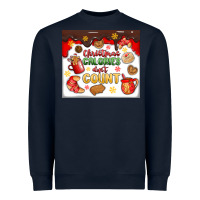 Navy christmas calories don't count Heavyweight Sweatshirt - MaliasSmallBusiness