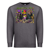 Charcoal Heather parading with my gnomies Premium Sweatshirt - CowGirlArtShop