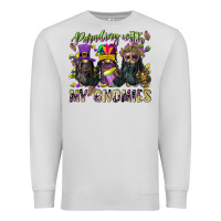 Dove Grey parading with my gnomies Premium Sweatshirt - CowGirlArtShop
