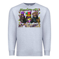 Heather Grey parading with my gnomies Premium Sweatshirt - CowGirlArtShop