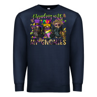 Navy parading with my gnomies Premium Sweatshirt - CowGirlArtShop