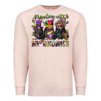 Pale Pink parading with my gnomies Premium Sweatshirt - CowGirlArtShop