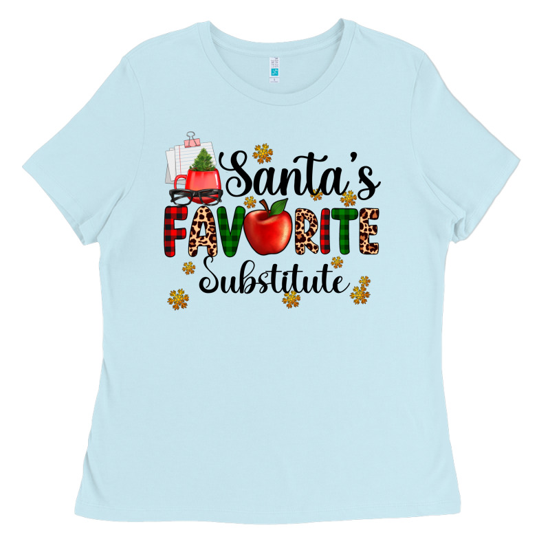 Santa's Favorite Substitute Ladies Tee by AdoDesignShop | Teevron