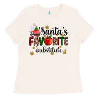 Bone santa's favorite substitute Ladies Tee - AdoDesignShop