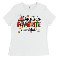 White santa's favorite substitute Ladies Tee - AdoDesignShop