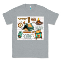 Heather Grey camping life Classic Tee - MaliasSmallBusiness