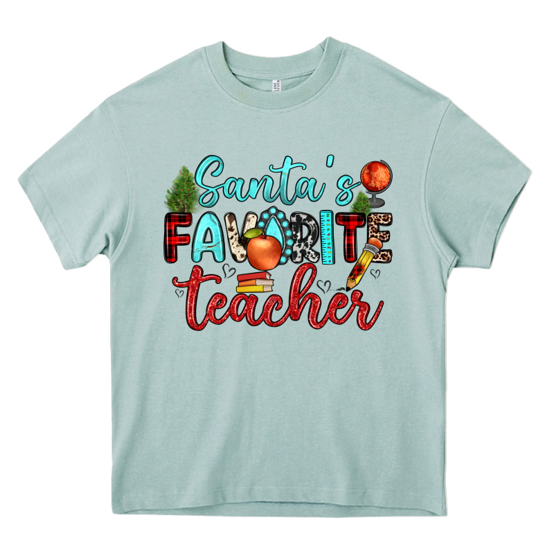 Santa S Favorite Teacher Heavy Core Tee by JahusDesignShop | Teevron