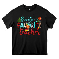 Black santa s favorite teacher Heavy Core Tee - JahusDesignShop
