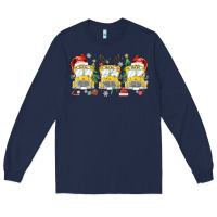 Navy christmas school bus Long Sleeve Tee - MaliasSmallBusiness