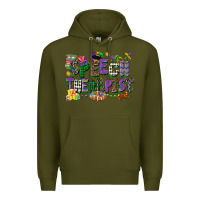 Army Green speech therapist mardi gras cowgirl Premium Hoodie - CowGirlArtShop