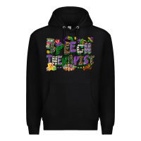 Black speech therapist mardi gras cowgirl Premium Hoodie - CowGirlArtShop