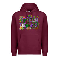 Burgundy speech therapist mardi gras cowgirl Premium Hoodie - CowGirlArtShop