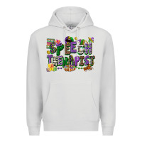 Dove Grey speech therapist mardi gras cowgirl Premium Hoodie - CowGirlArtShop
