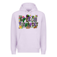 Lilac speech therapist mardi gras cowgirl Premium Hoodie - CowGirlArtShop