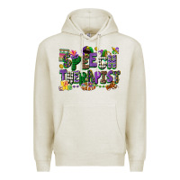 Oatmeal Heather speech therapist mardi gras cowgirl Premium Hoodie - CowGirlArtShop