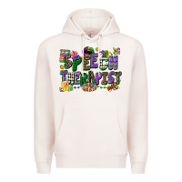 Pale Pink speech therapist mardi gras cowgirl Premium Hoodie - CowGirlArtShop