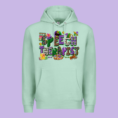Speech Therapist Mardi Gras Cowgirl Premium Hoodie Designed By Cowgirlartshop