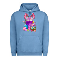 Pigment Pebble Blue Easter Coffee Cup Urban Hoodie - BundleAndBundleShop