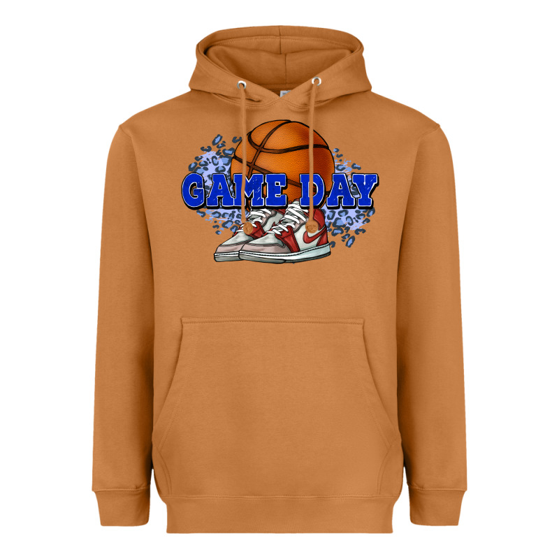 Game Day Basketball Heavyweight Hoodie by HowdyJamesFarm | Teevron