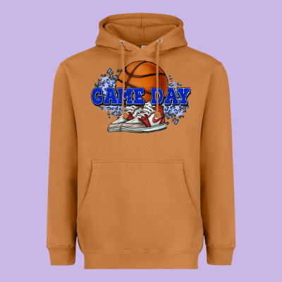 Game Day Basketball Heavyweight Hoodie Designed By Howdyjamesfarm