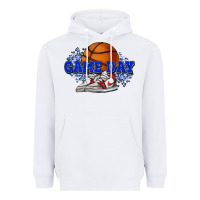White game day basketball Heavyweight Hoodie - HowdyJamesFarm