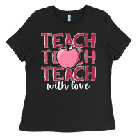 Black teach with love Ladies Tee - JahusDesignShop