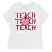 White teach with love Ladies Tee - JahusDesignShop